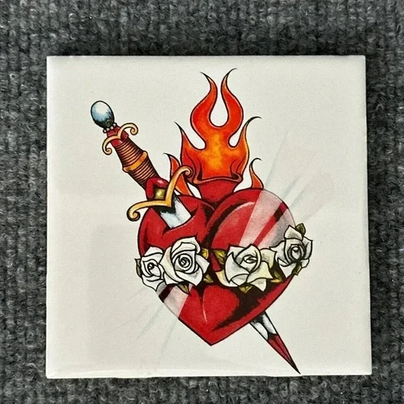 Jacqueline Thompson Ceramics Decorative Tiles Tattoo Art Retro Home Decor - Picture 6 of 9